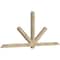 Ekena Millwork Kennewick Rough Sawn Timber Gable Bracket, Douglas Fir, 108"W x 45"H x 4"D x 4"F, 10/12 Pitch GBW108X45X0404KEN00RDF - alternate 4